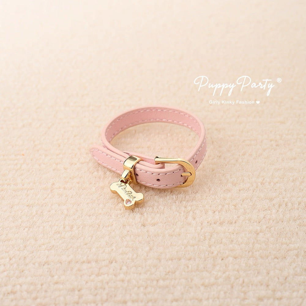 Sweet Heiress Leather Choker & Bracelet Set