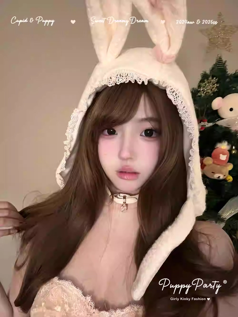 Sweet Heiress Leather Choker & Bracelet Set