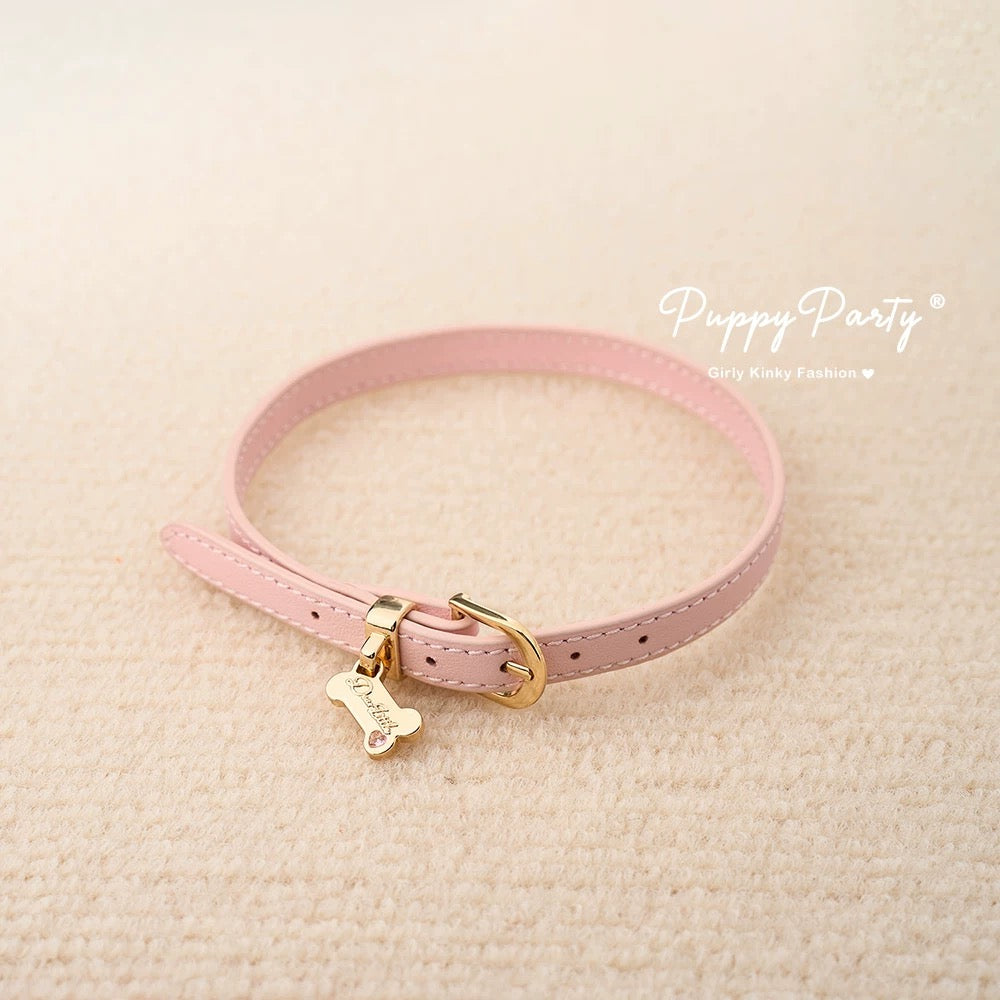 Sweet Heiress Leather Choker & Bracelet Set