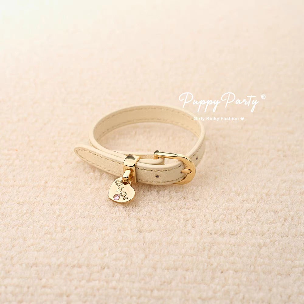 Sweet Heiress Leather Choker & Bracelet Set